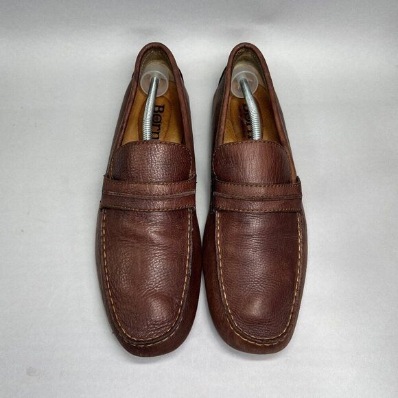 Born Loafers Men's Size 11.5 Brown Leather Driving Slip On Shoes - Picture 3 of 12